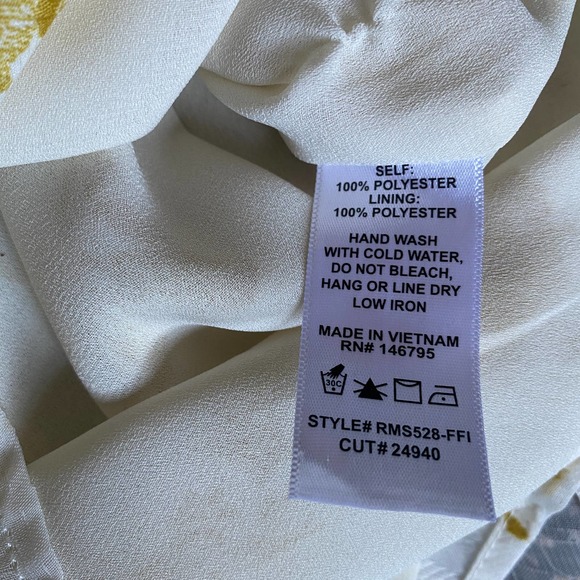 4SI3NNA Luna White and Yellow Floral Print Maxi Romper Small - Picture 13 of 16